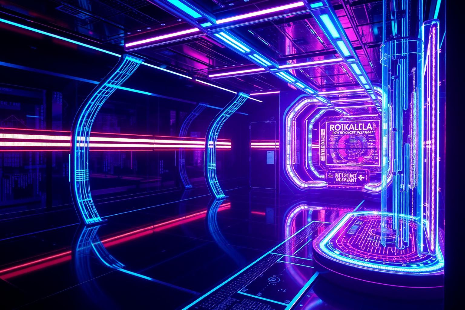 Futuristic immersive control room